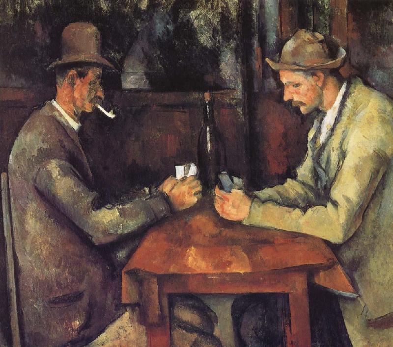 Paul Cezanne cards were oil painting image